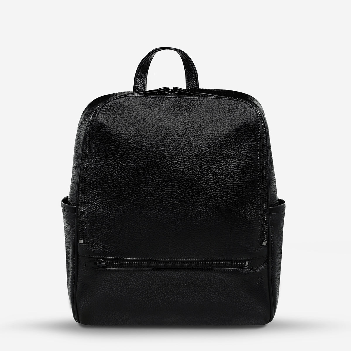 Black leather 2025 backpack australia