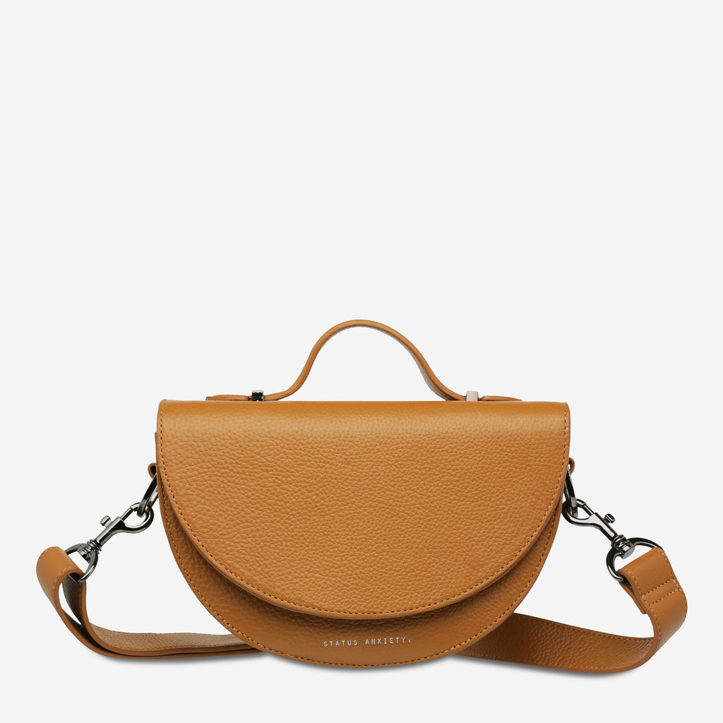 All Nighter Women's Tan Leather Crossbody Bag | Status Anxiety®