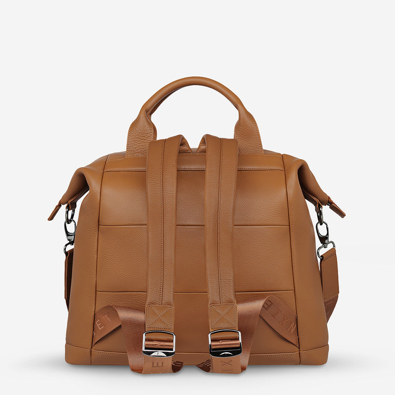 Status Anxiety Comes In Waves Leather Baby Bag Camel