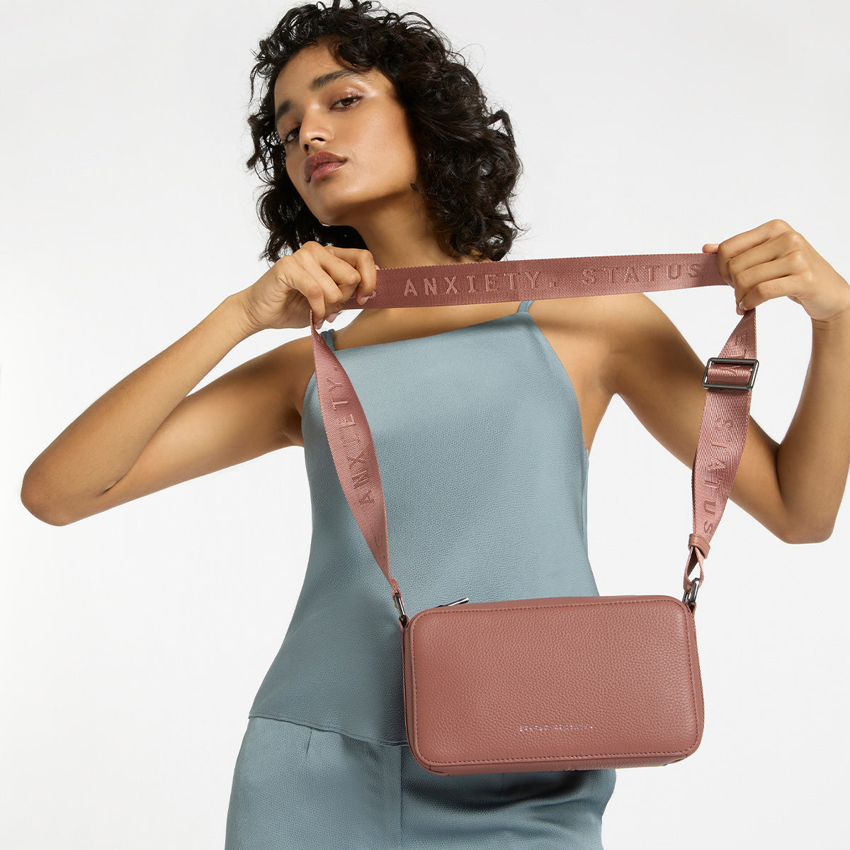 Status Anxiety Cult Leather Crossbody Bag orders - Dusty Rose