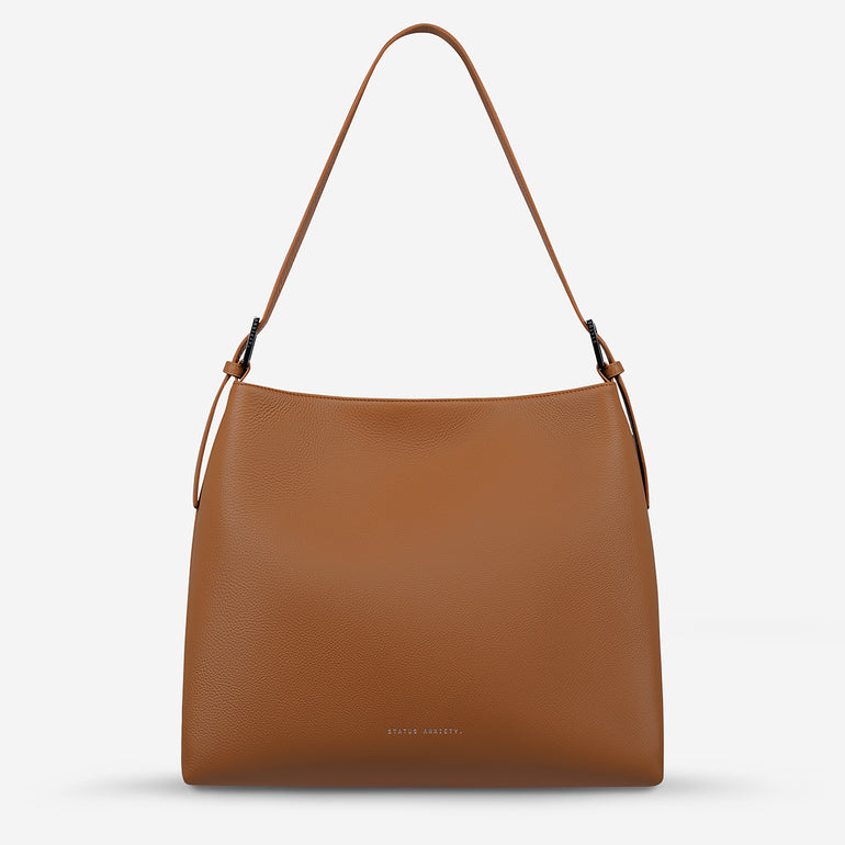 Status Anxiety Forget About It Women's Leather Tote Bag Camel