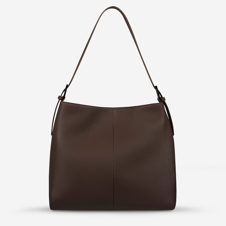 Status Anxiety Forget About It Women's Leather Tote Bag Cocoa