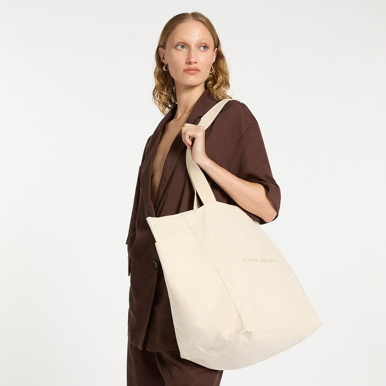 Status Anxiety Knees Deep Tote Bag Cream