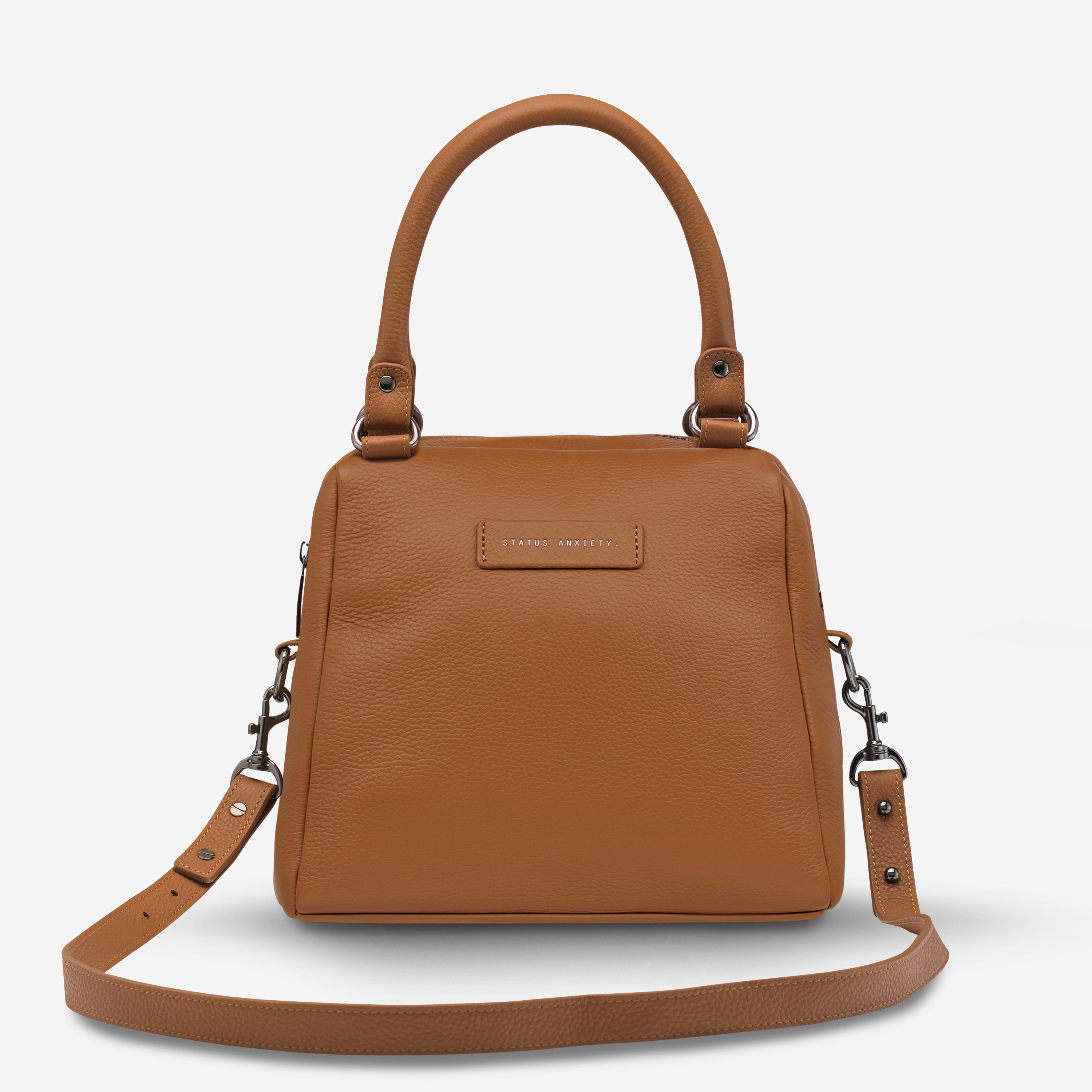 Status Anxiety Last Mountains Women's Leather Handbag Camel