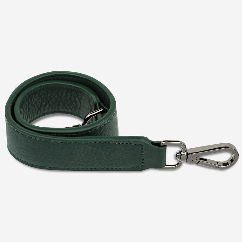 Status Anxiety Green Short Leather Strap for Bags