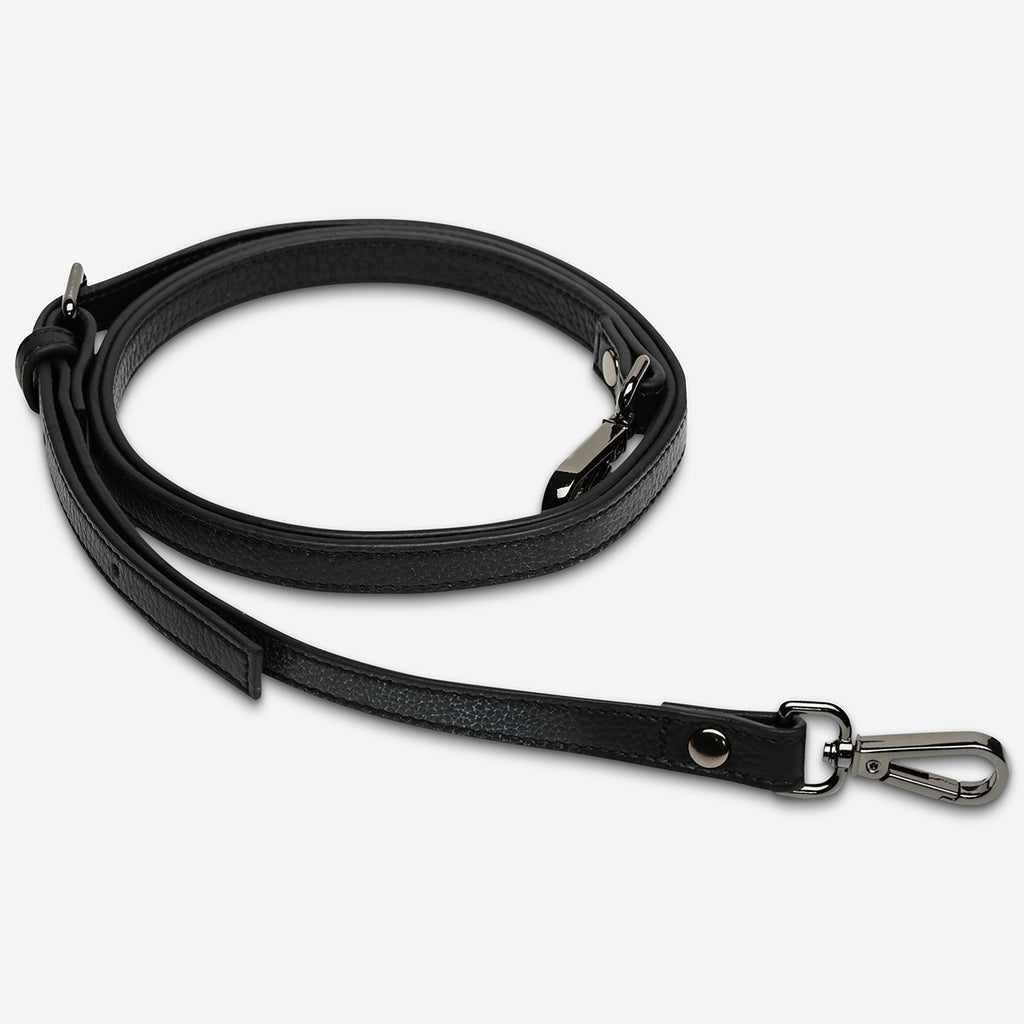 Thin Black Leather Strap For Bags | Status Anxiety®