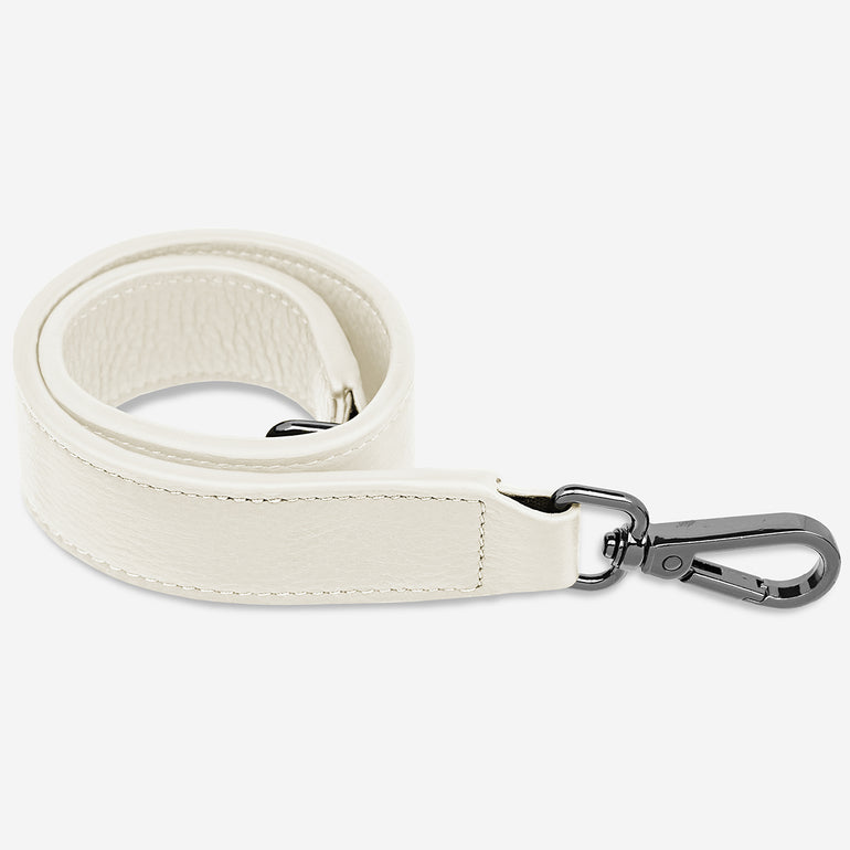 Status Anxiety Chalk Short Leather Strap for Bags