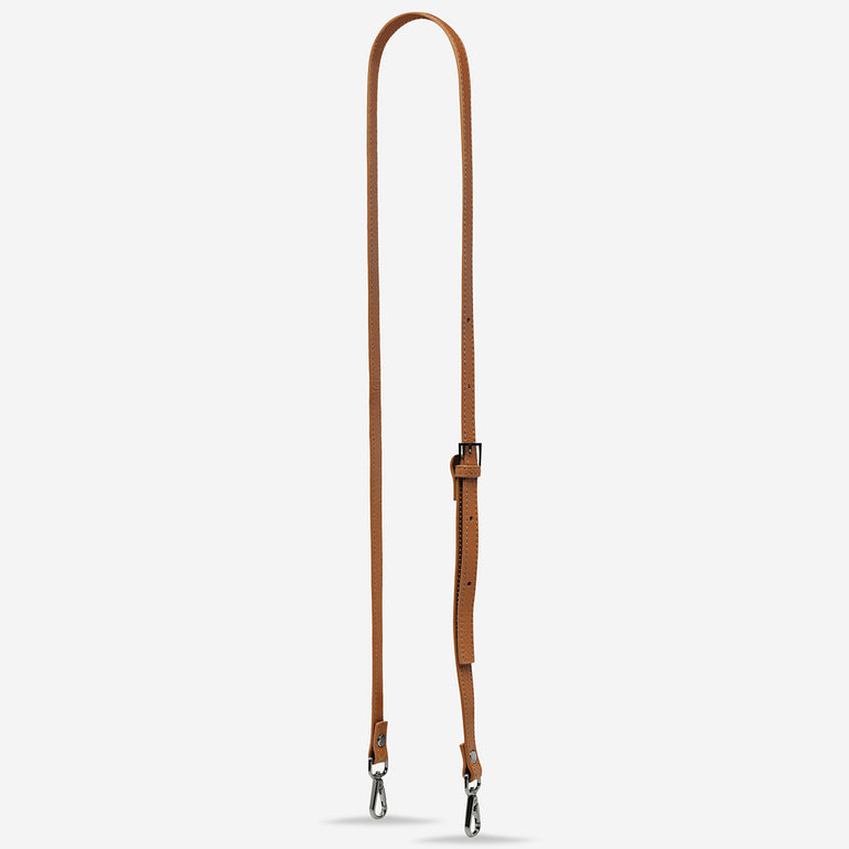 Status Anxiety Camel Thin Leather Strap for Bags 