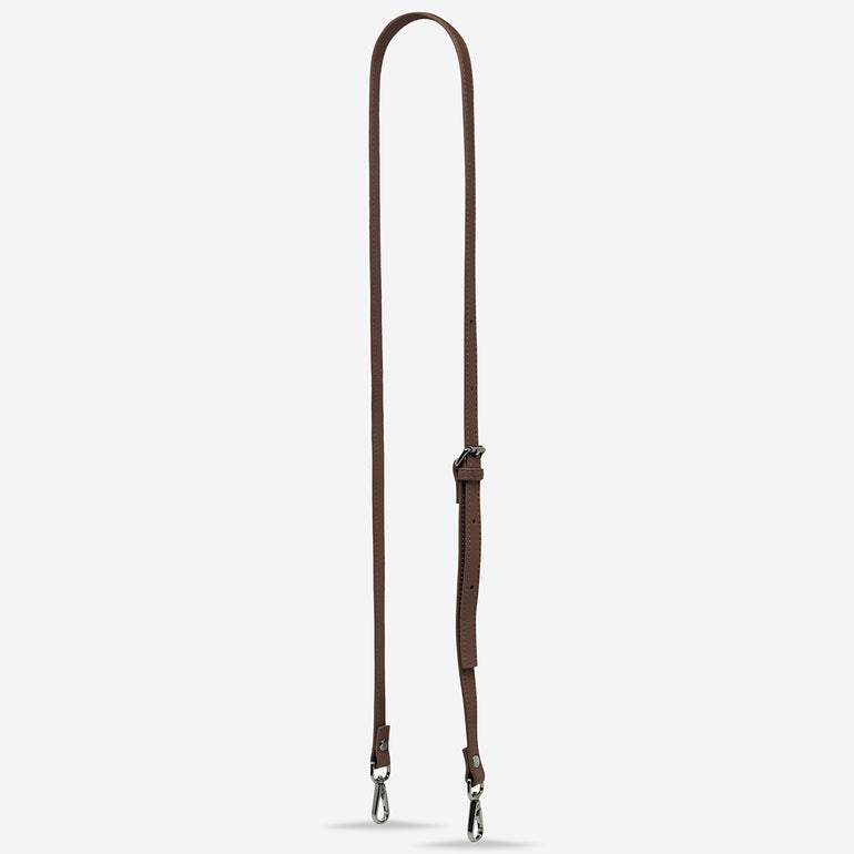 Status Anxiety Cocoa Thin Leather Strap for Bags 