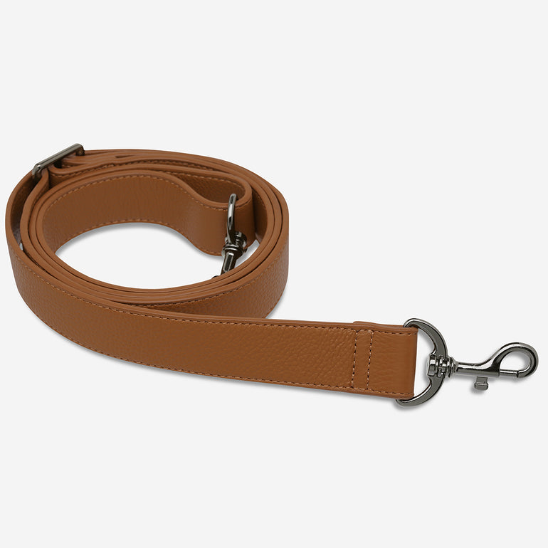 Status Anxiety Camel Wide Leather Strap for Bags 