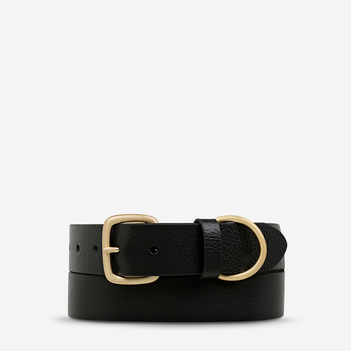 Status Anxiety Disarm Women's Leather Belt Black/Gold