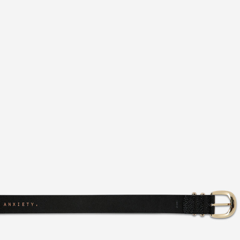 Status Anxiety Let It Be Women's Leather Belt Black