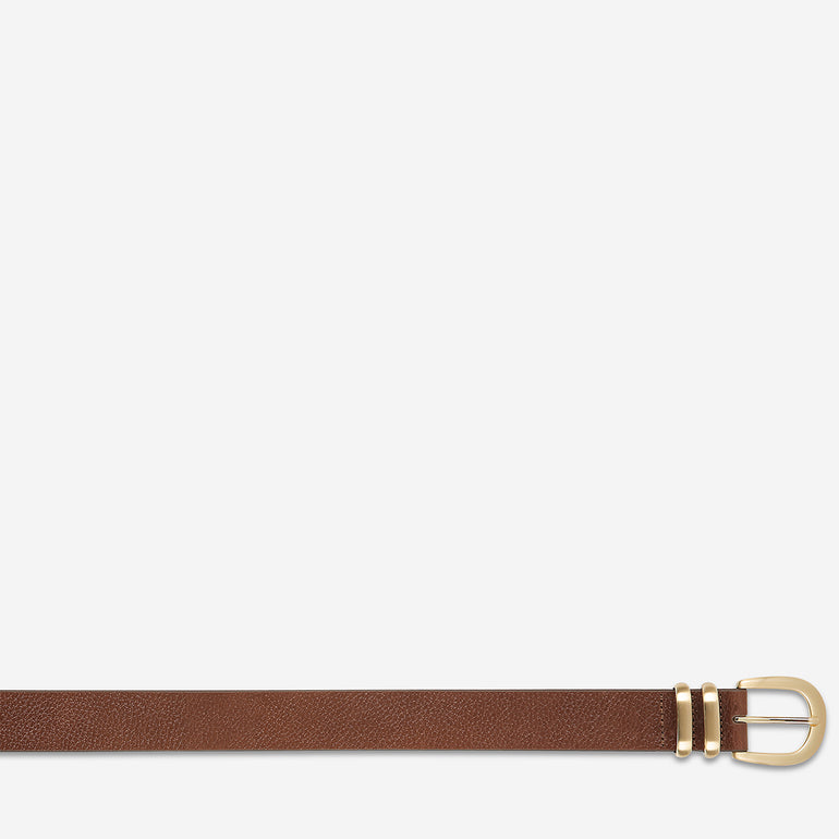 Status Anxiety Let It Be Women's Leather Belt Tan