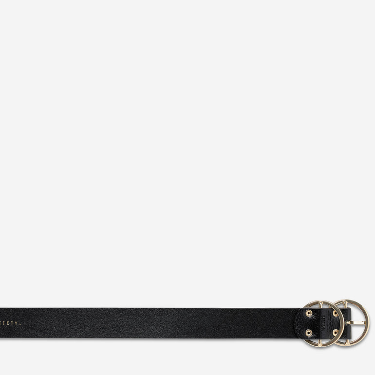 Status Anxiety Mislaid Women's Leather Belt Black / Gold