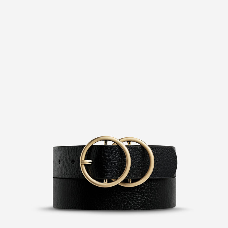 Status Anxiety Mislaid Women's Leather Belt Black / Gold