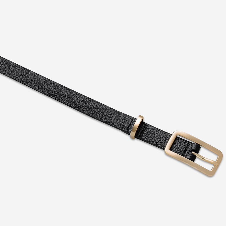 Status Anxiety Muse Women's Leather Belt Black/Gold