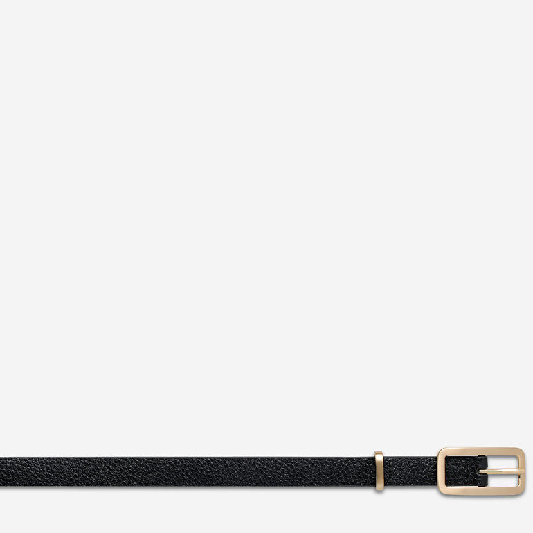 Status Anxiety Muse Women's Leather Belt Black/Gold