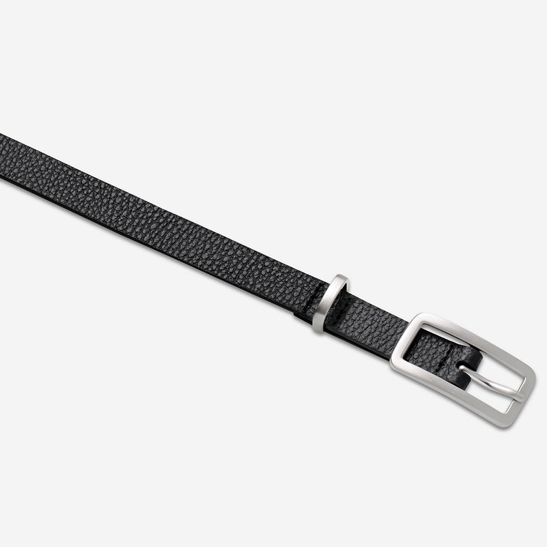 Status Anxiety Muse Women's Leather Belt Black/Silver