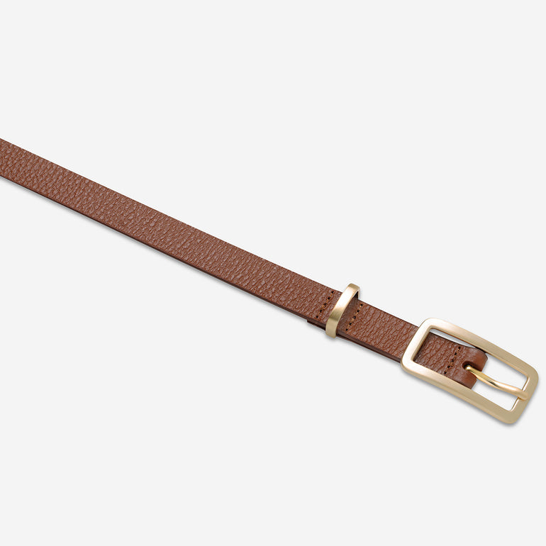 Status Anxiety Muse Women's Leather Belt Tan/Gold