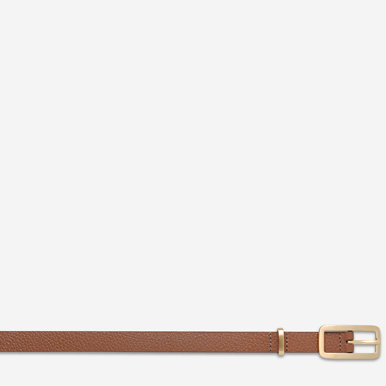 Status Anxiety Muse Women's Leather Belt Tan/Gold