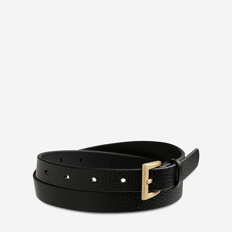 Status Anxiety ‘Part of Me’ Women's Leather Belt Black / Gold