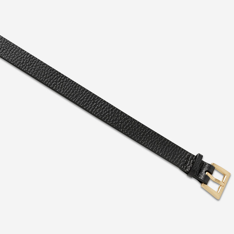 Status Anxiety ‘Part of Me’ Women's Leather Belt Black / Gold