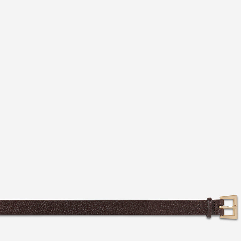 Status Anxiety ‘Part of Me’ Women's Leather Belt Choc / Gold