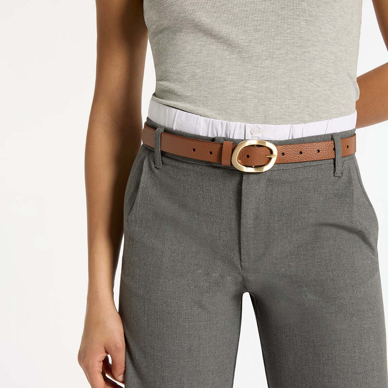 Status Anxiety Nocturne Women's Leather Belt Tan/Gold