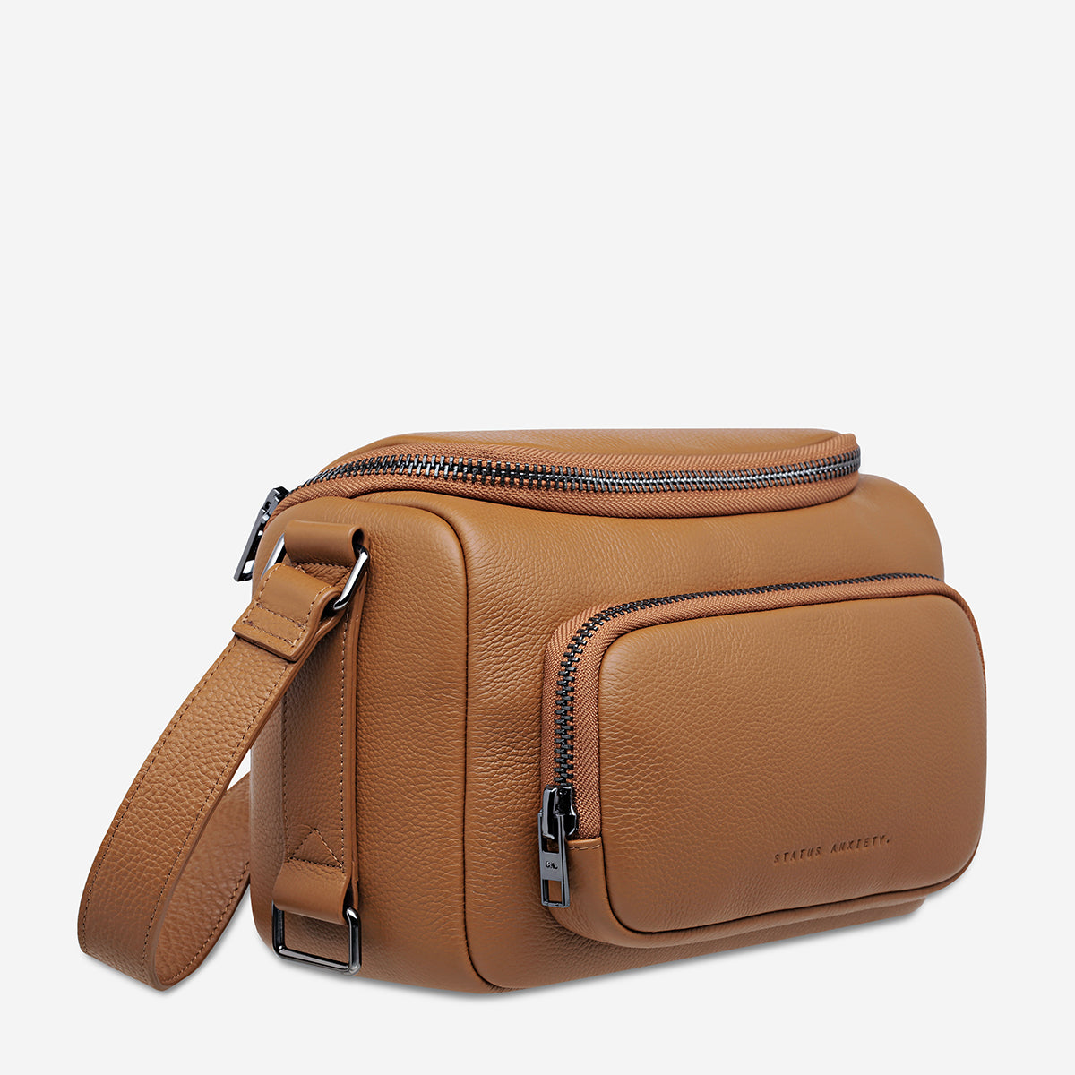 Loved You First Camel Leather Camera Bag Status Anxiety