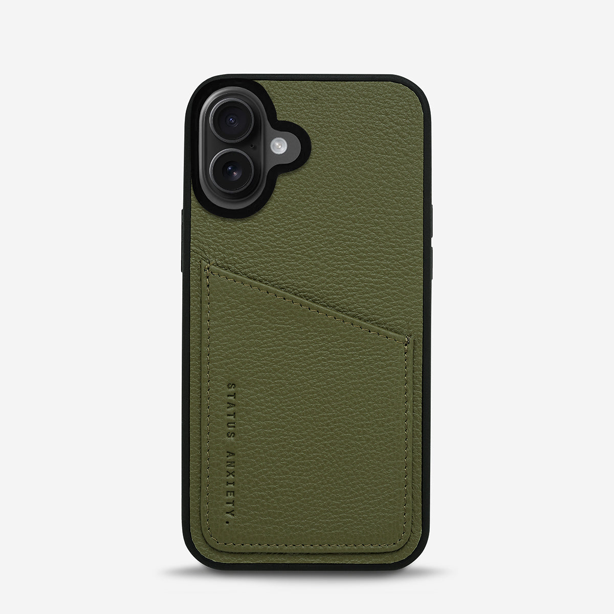 Status Anxiety Who's Who Leather iPhone Cases Khaki