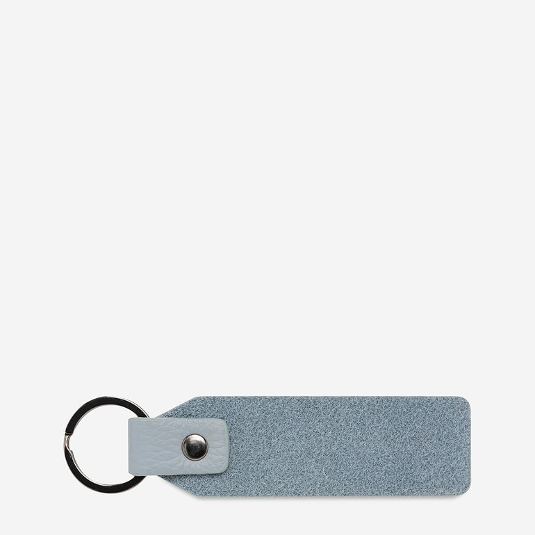 Status Anxiety Make Your Move Leather Keyring Powder Blue