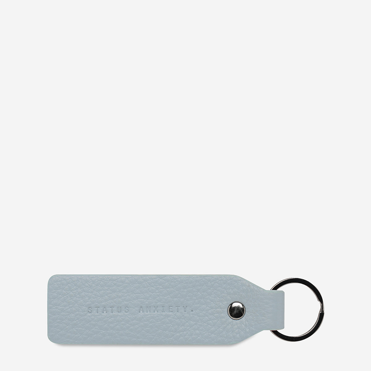 Status Anxiety Make Your Move Leather Keyring Powder Blue