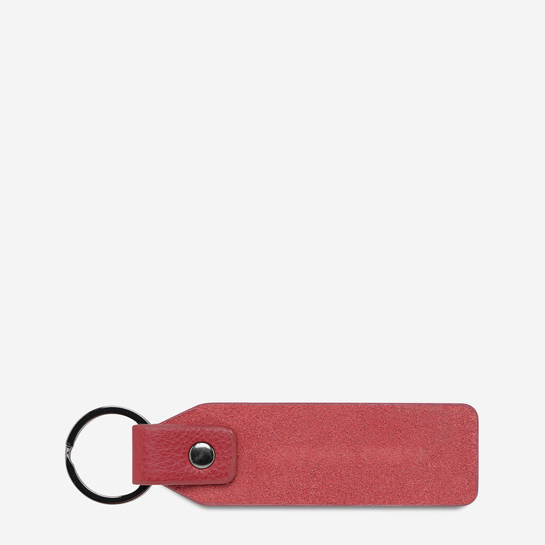 Status Anxiety Make Your Move Leather Keyring Rouge