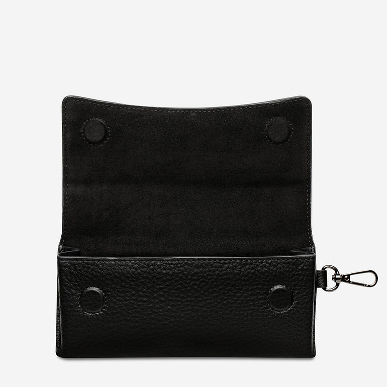 Status Anxiety ‘Into The Ether’ Leather Sunglasses Case Black