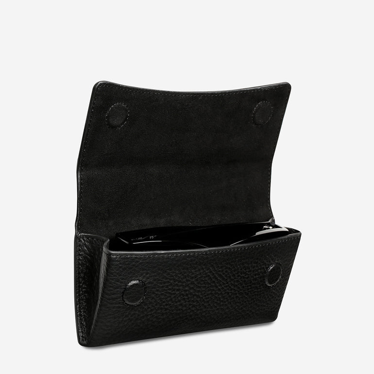 Status Anxiety ‘Into The Ether’ Leather Sunglasses Case Black