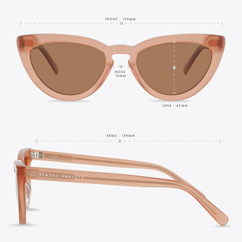 Status Anxiety Villain Sunglasses Rose