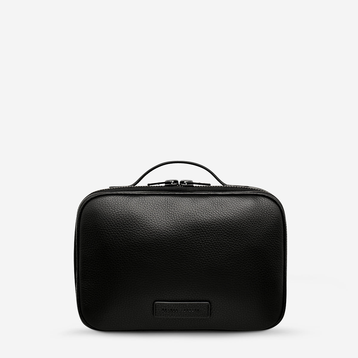 Status Anxiety Farther Away Leather Toiletries Bag Black