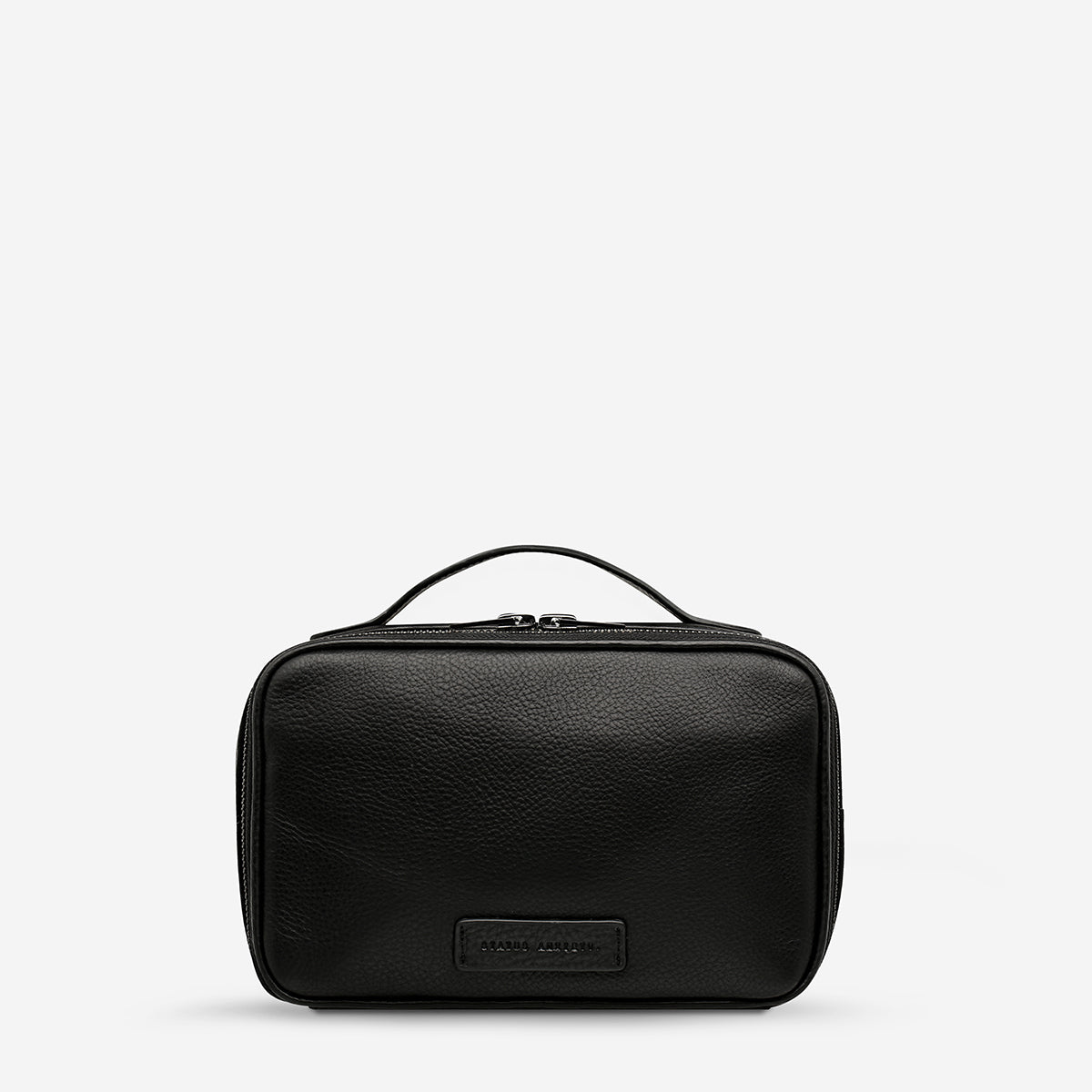 Status Anxiety Other Side Leather Toiletries Bag Black