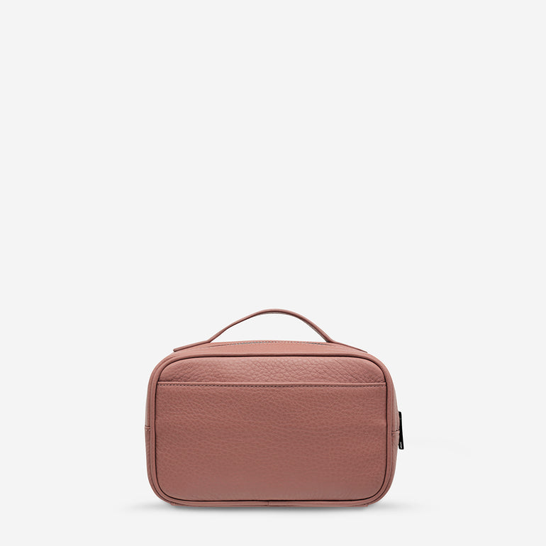 Status Anxiety Sail On Leather Toiletries Bag Dusty Rose