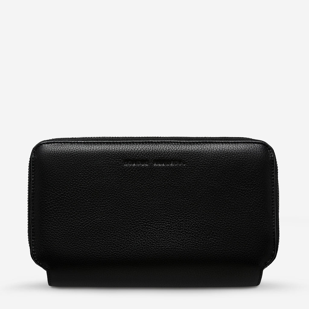 Home Soon Black Leather Tech Case | Status Anxiety®