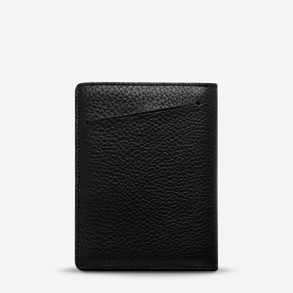 In Transit Black Leather Passport Wallet | Status Anxiety®