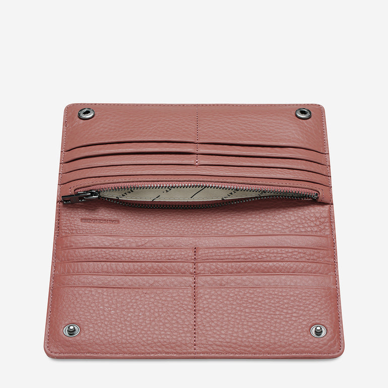 Status Anxiety Living Proof Women's Leather Wallet Dusty Rose