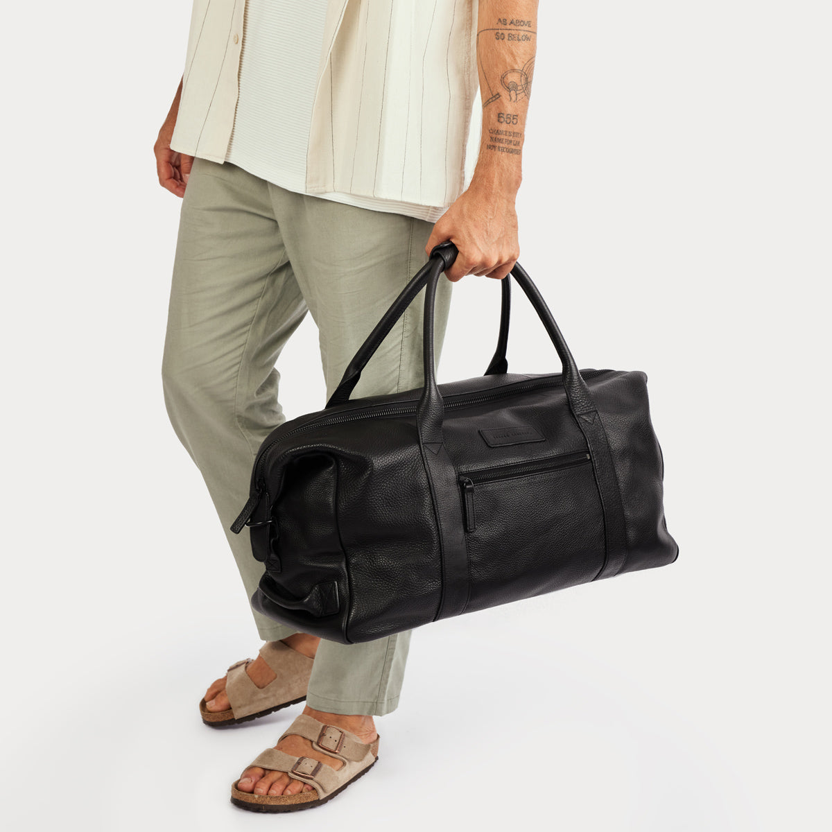 Leather duffle bag online australia