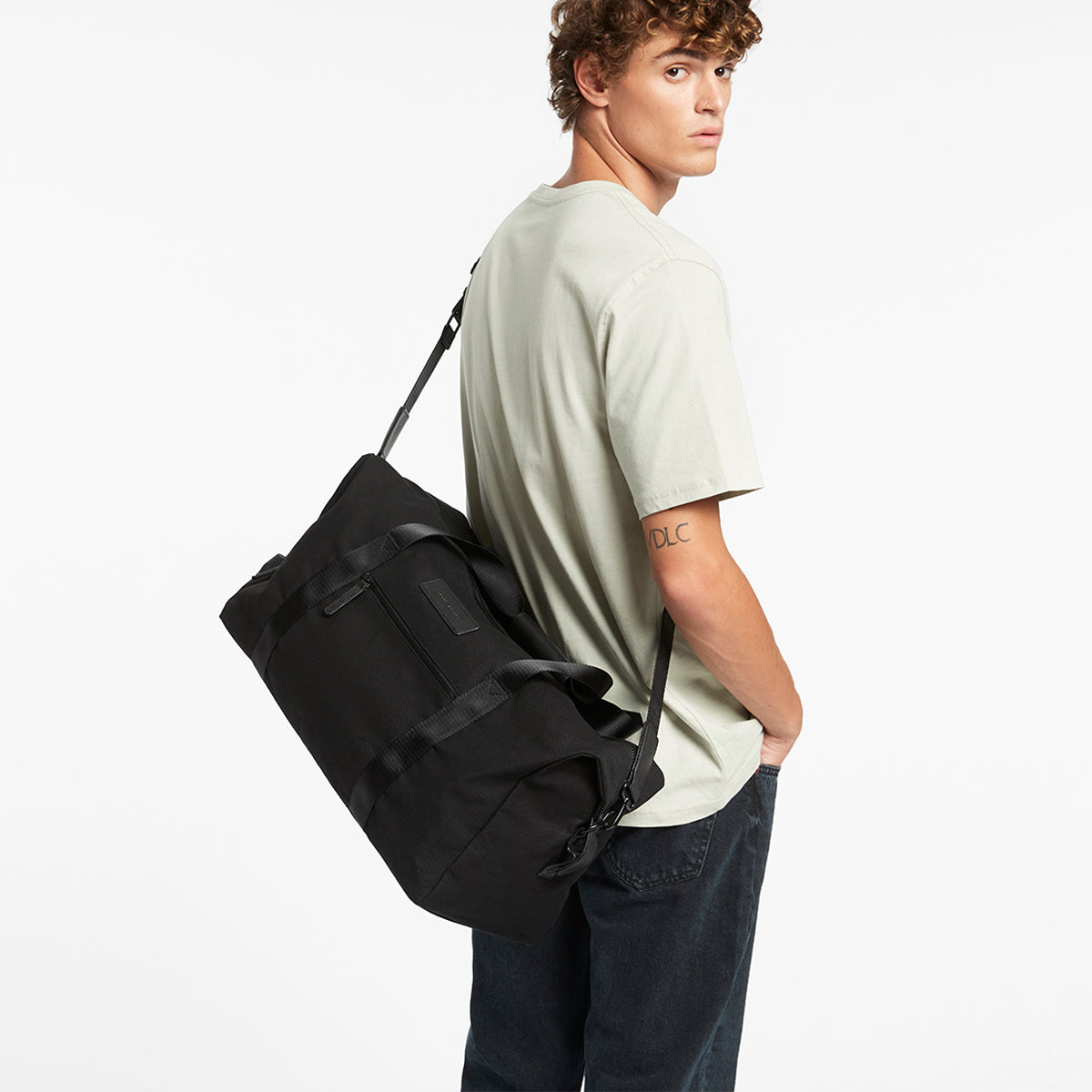 Small black duffel sales bag