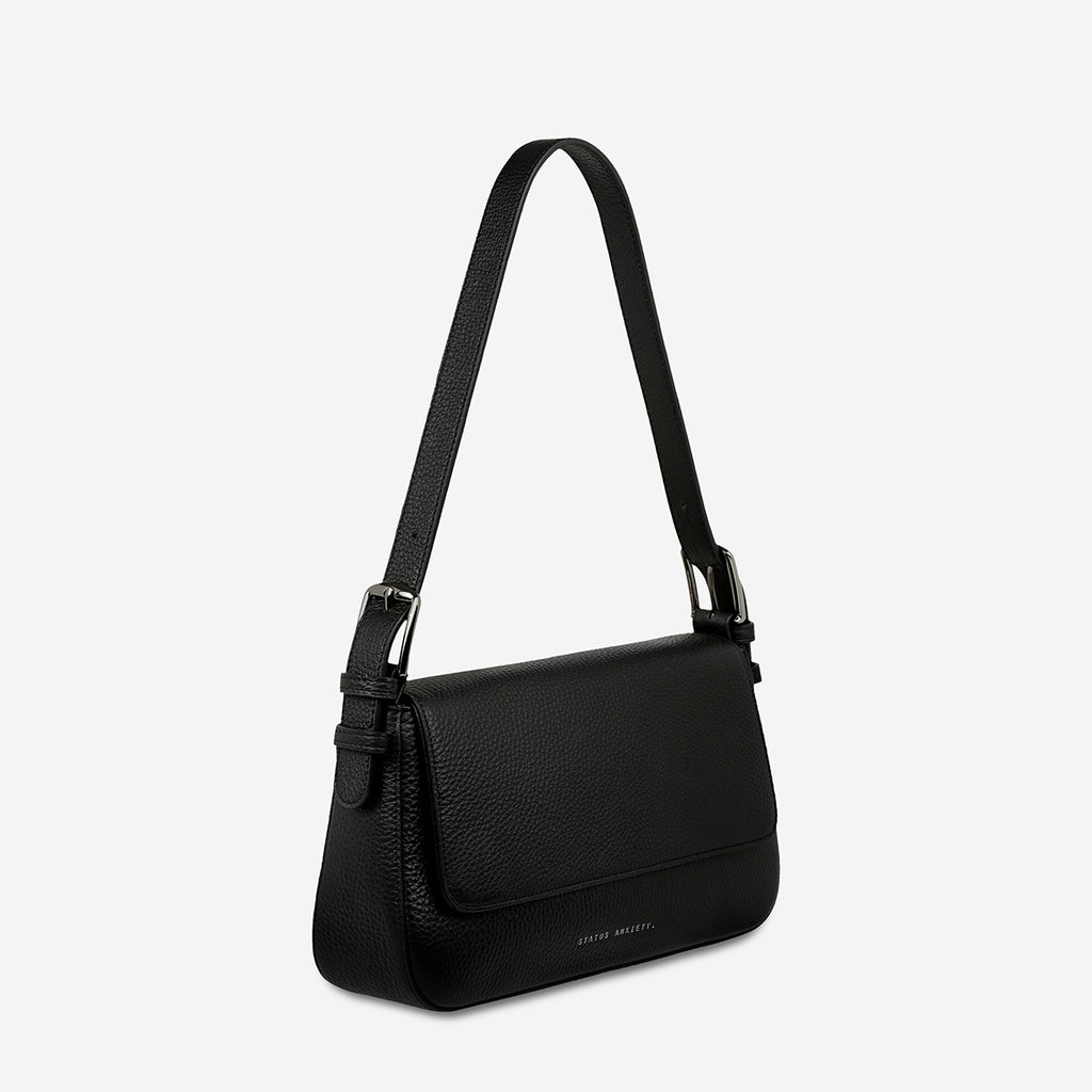 Figure You Out Women's Black Leather Bag | Status Anxiety®