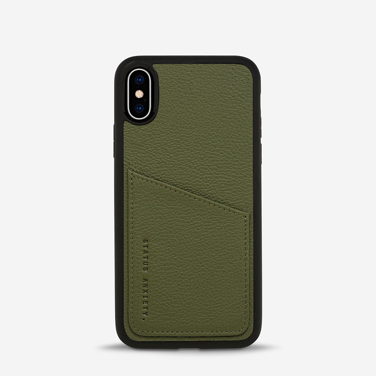 Who's Who Khaki Leather Phone Cases | Status Anxiety®