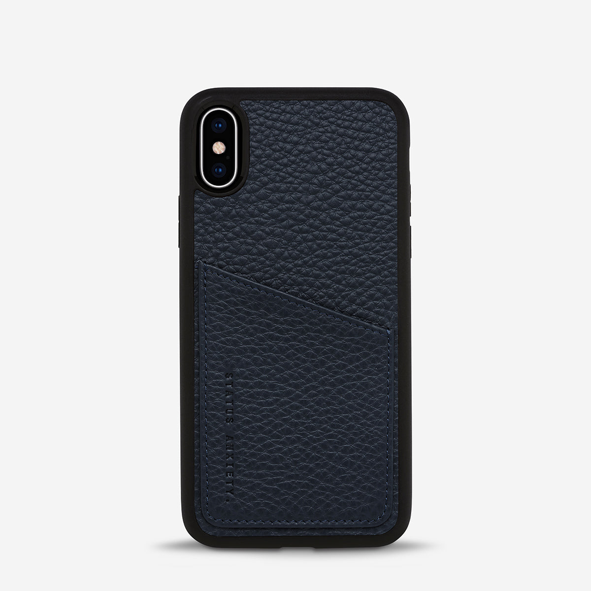 Who's Who Navy Blue Leather Phone Cases | Status Anxiety®