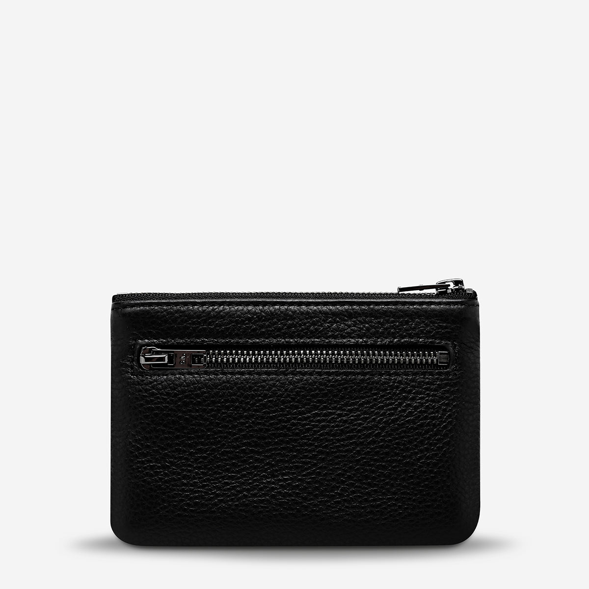 Comme des Garçons Leather Half Zip Wallet - Black | Garmentory