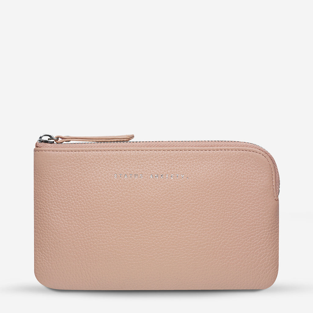 Smoke and Mirrors Dusty Pink Leather Pouch | Status Anxiety® Official
